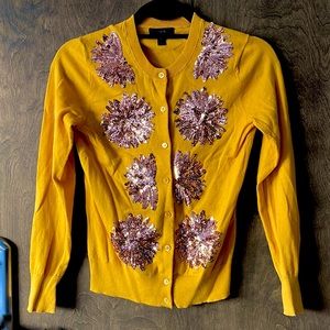 J. Crew Floral Sequin Cardigan